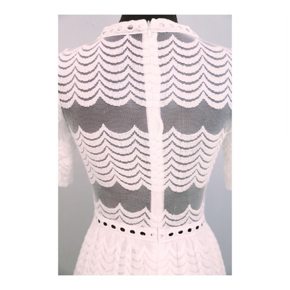 White Lace Overlay Maxi Dress Large New - Picture 2 of 10